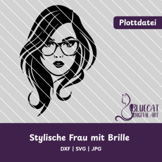 Stylische Frau mit Brille