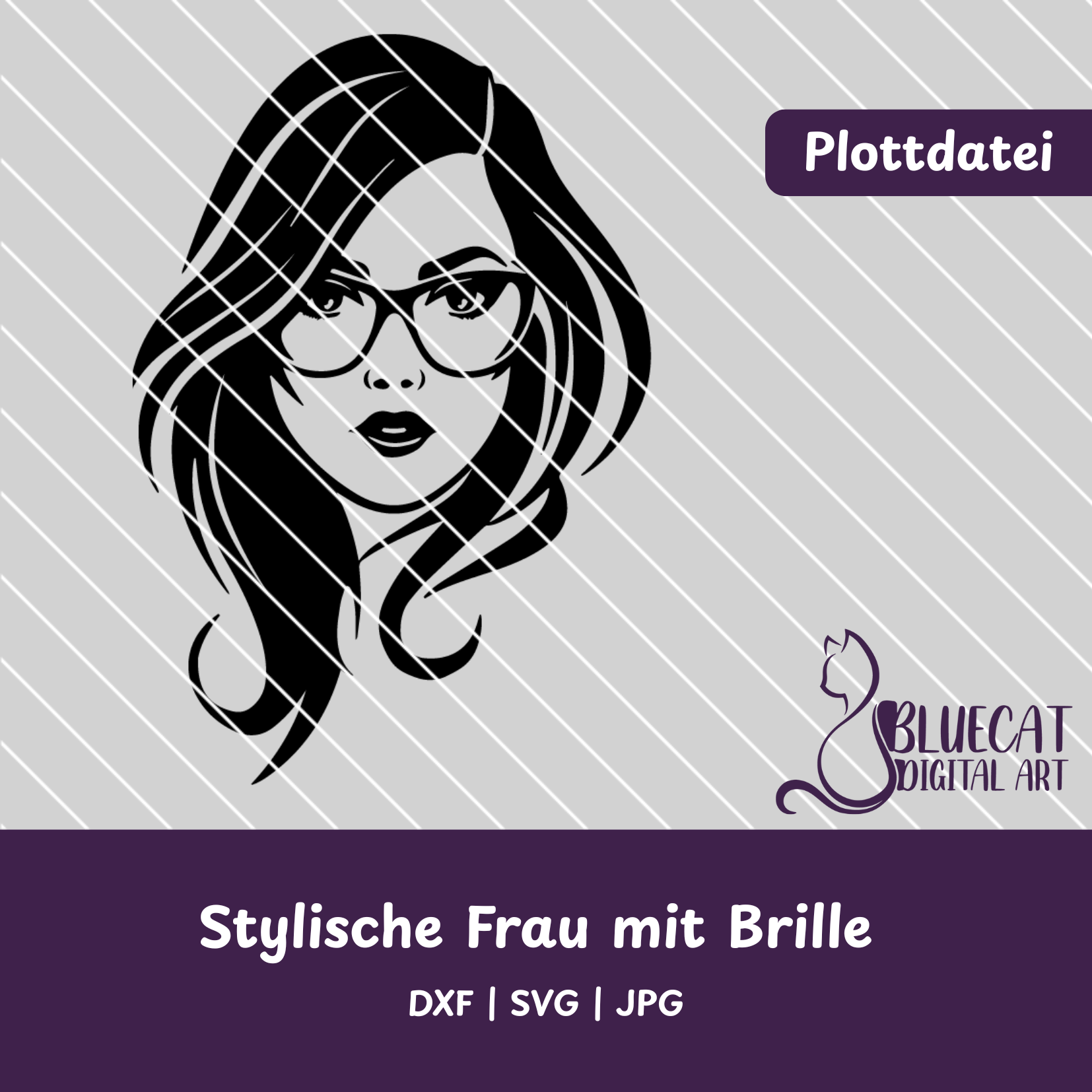 Stylische Frau mit Brille